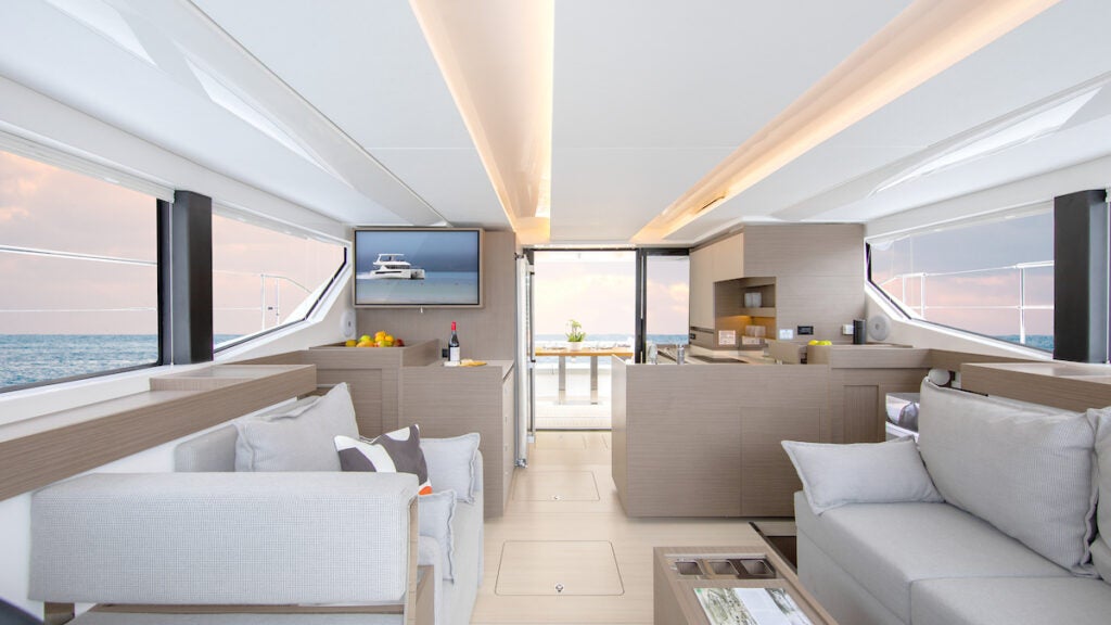 Leopard 40 Powercat Aft Interior View