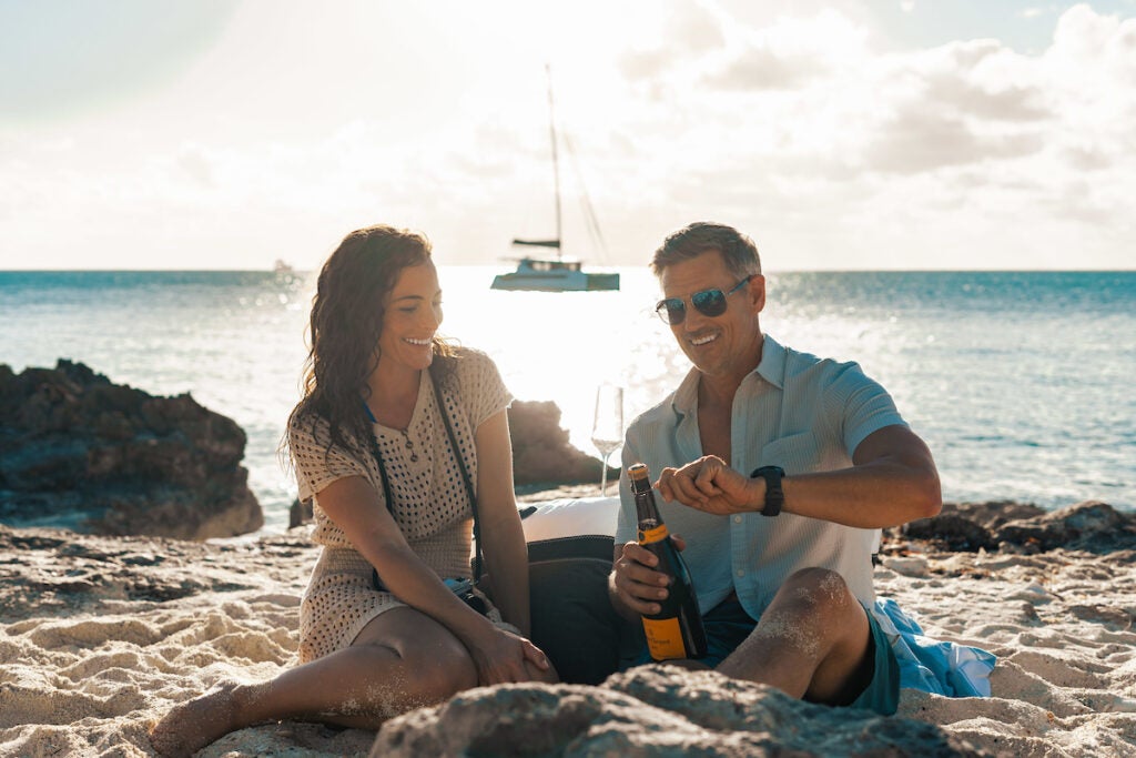 Leopard 46 couple beach