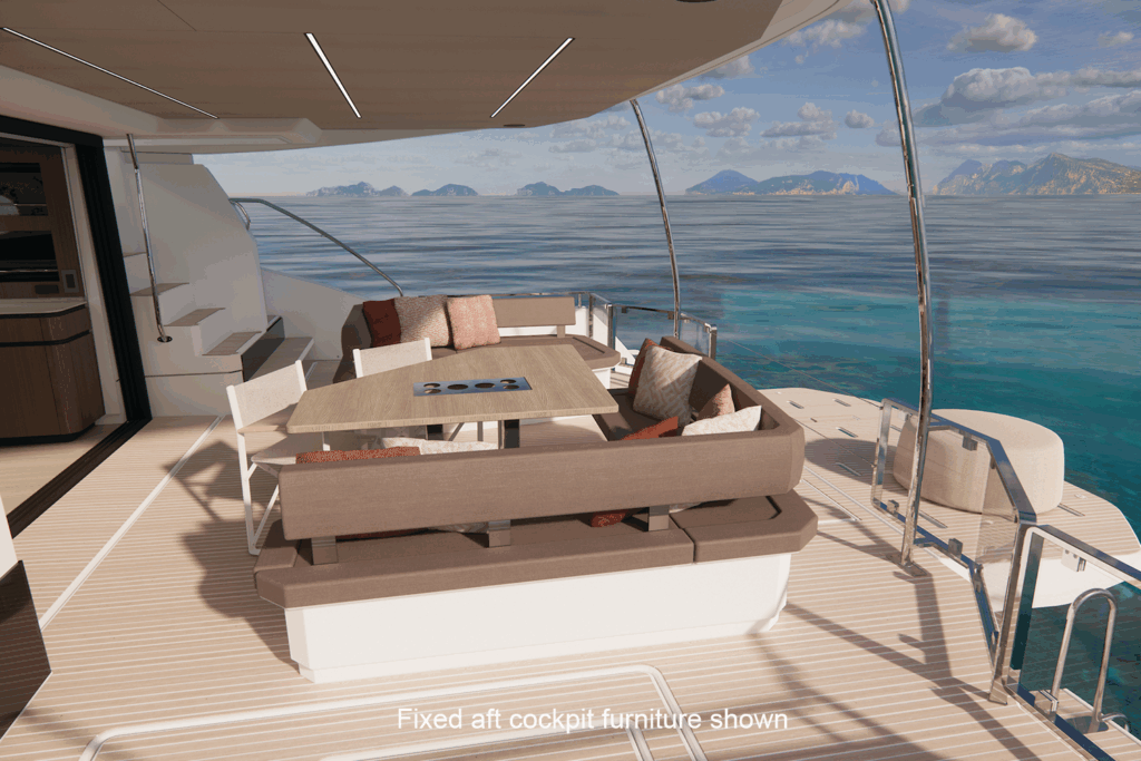 Leopard 53PC Refresh Aft Cockpit Fixed Furniture