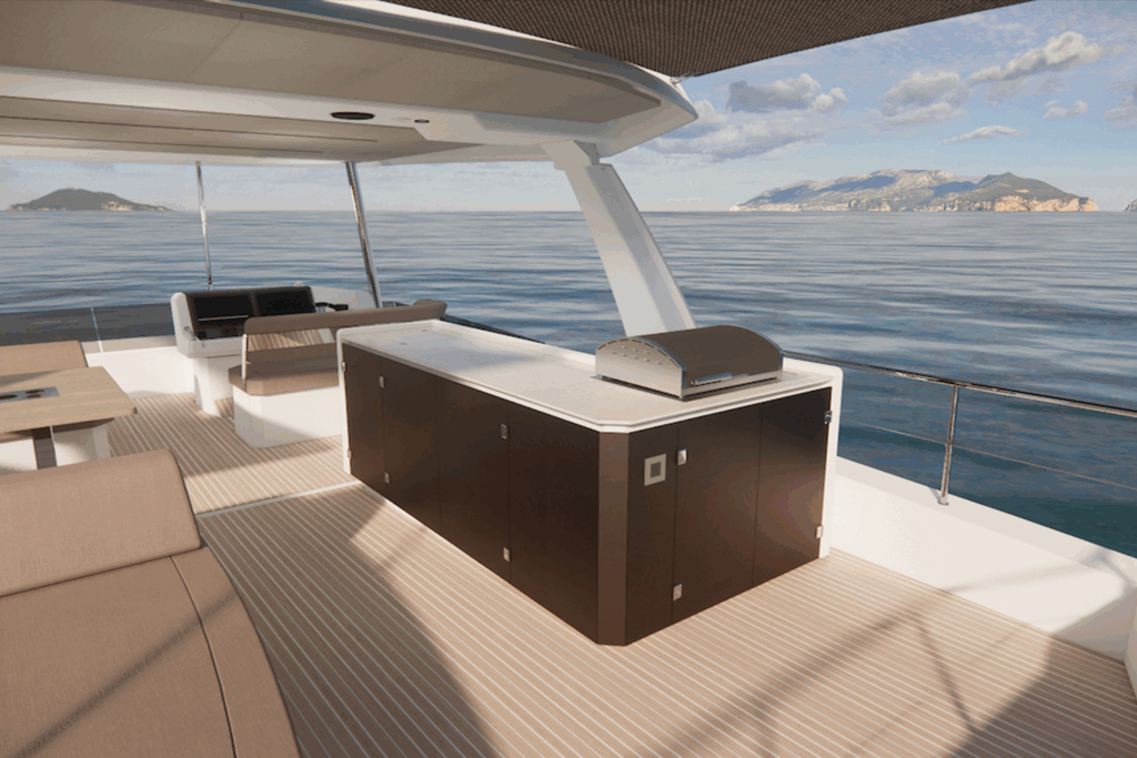 Leopard 53 Powercat New Flybridge Wetbar