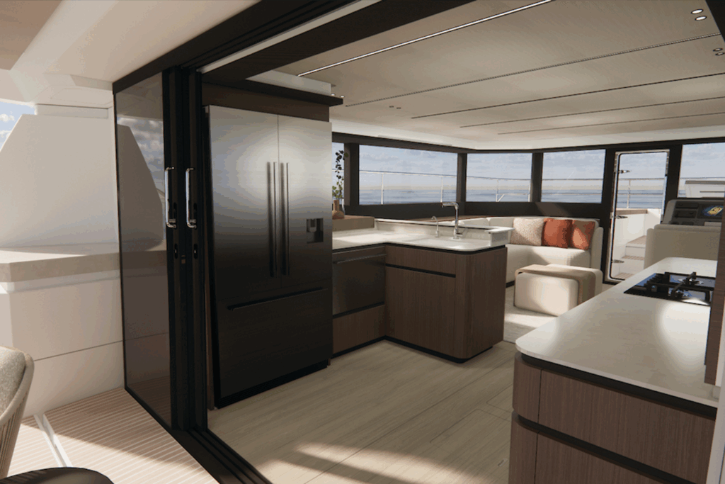 Leopard 53 Powercat New galley
