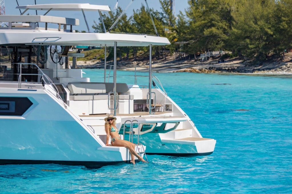 Leopard 52 at anchor