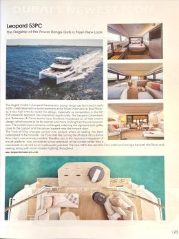 Multihulls World article Leopard 53PC refresh